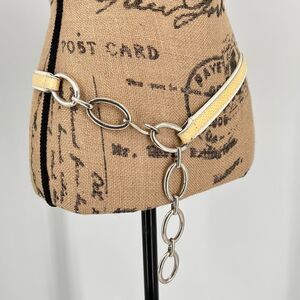 Anne Klein Genuine Snakeskin Leather belt chain hip Large XL